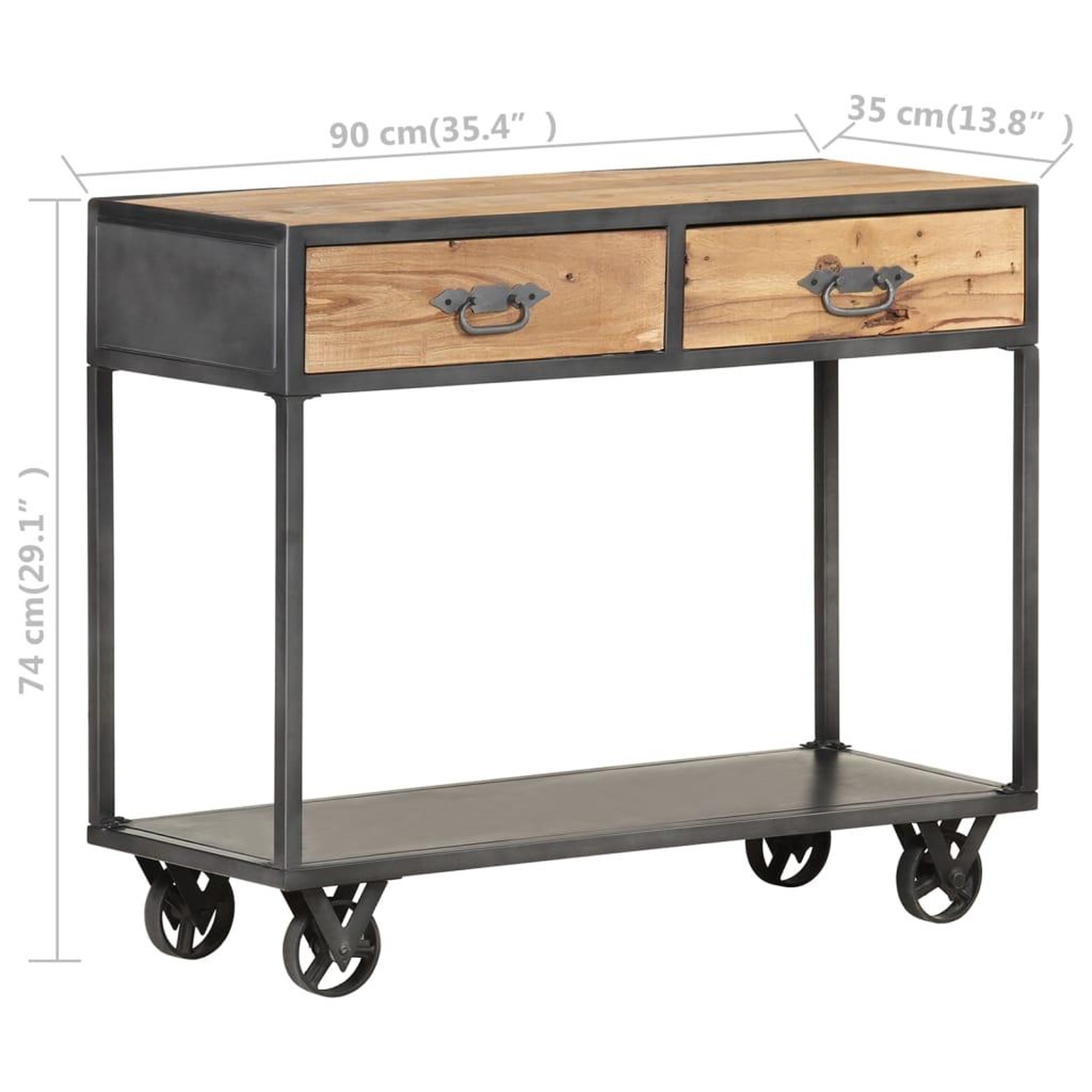 Voir la diapositive 6 : VIDAXL Table console 90x35x74 cm bois de recuperation massif