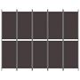 Voir la diapositive 3 : VIDAXL Cloison de separation 5 panneaux Marron 250x200 cm Tissu