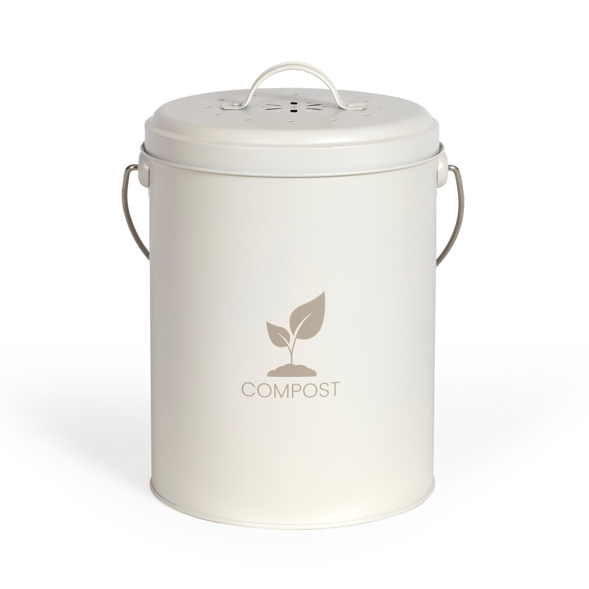LIVOO Seau à compost de cuisine crème 6l - mes154c
