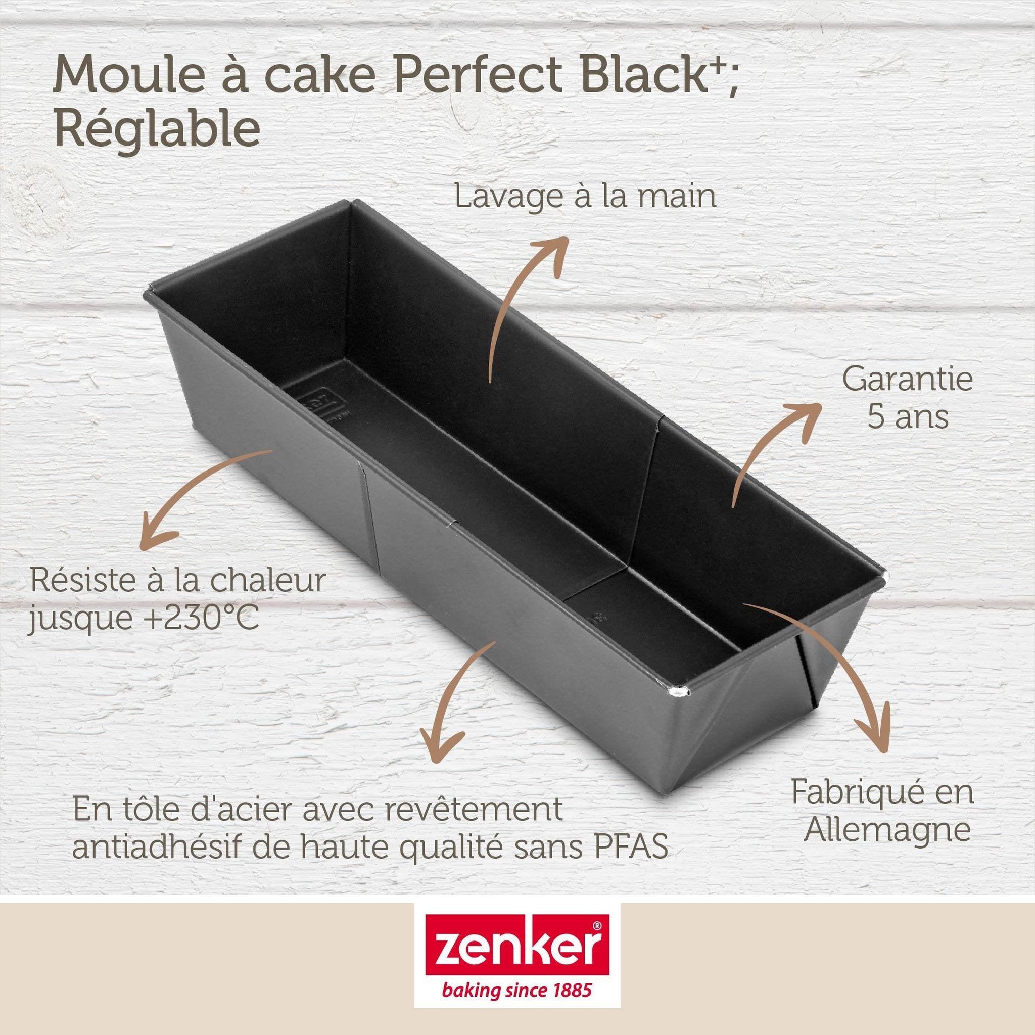 Voir la diapositive 4 : ZENKER Moule à cake extensible 20 à 35 cm zenker perfectback+