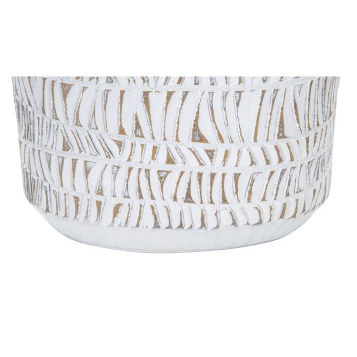 Paris Prix Vase Ovale Abstrait  Nairobi  50cm Blanc