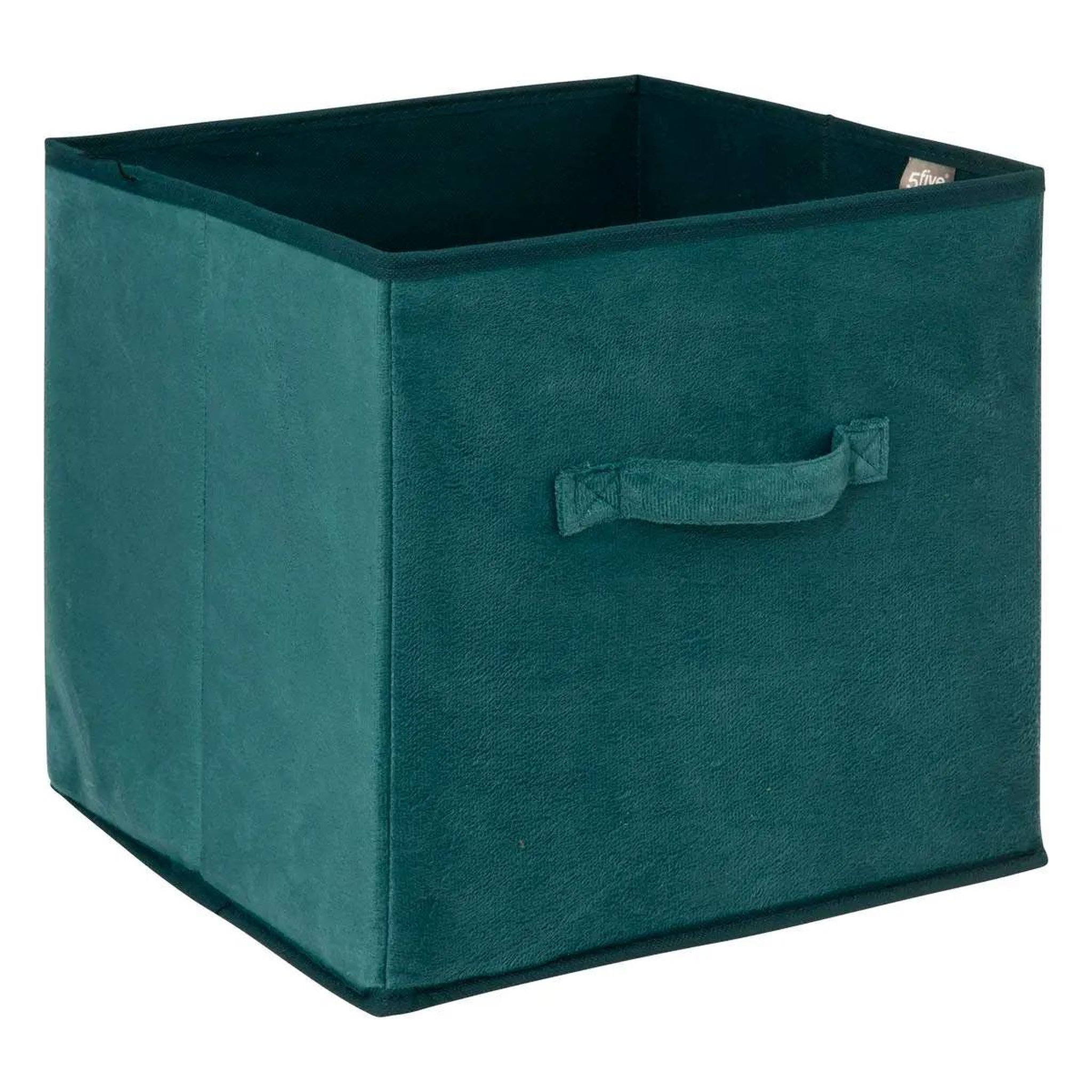 FIVE Boîte de rangement carrée velours  mix n'modul  31x31cm bleu pétrole