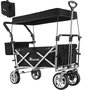 Voir la diapositive 1 : tectake Chariot de jardin et de transport pliable avec toit noir