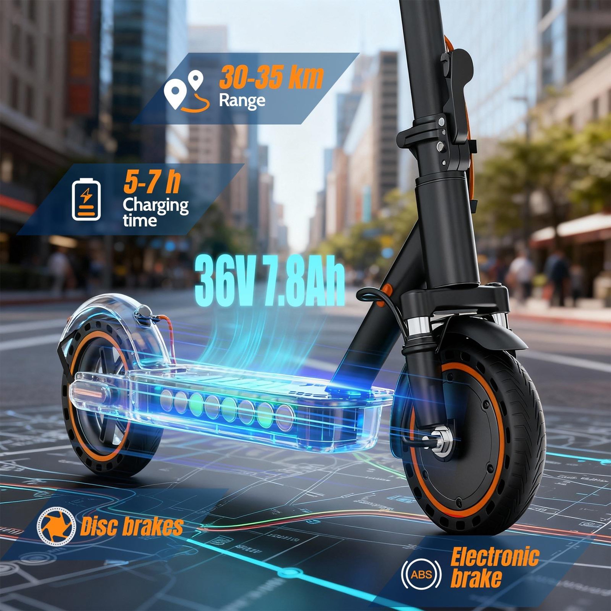 Voir la diapositive 6 : TODIMART Trottinette électrique todimart t6s, pliable, clignotants, noire