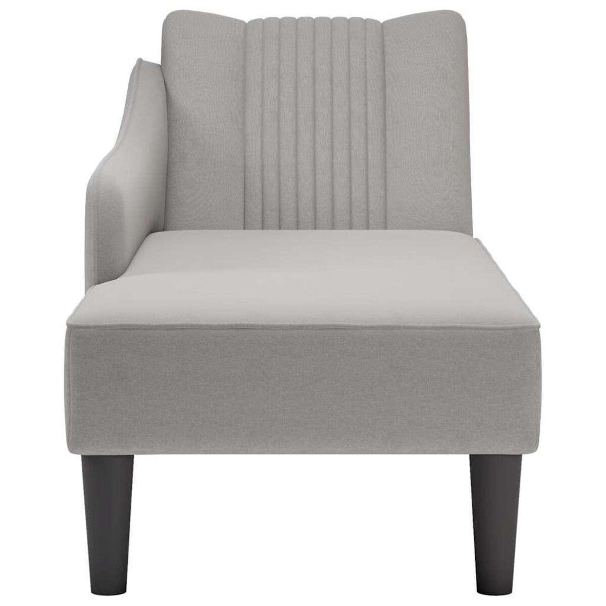 VIDAXL Fauteuil long avec accoudoir droit gris nuage tissu