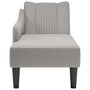 Voir la diapositive 4 : VIDAXL Fauteuil long avec accoudoir droit gris nuage tissu