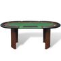 Voir la diapositive 2 : VIDAXL Table de poker pour 10 joueurs avec espace de croupier Vert
