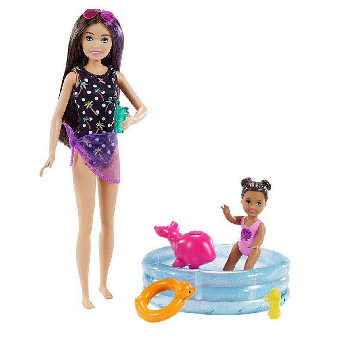 Barbie - poupee - coffret malibu en voyage, poupees