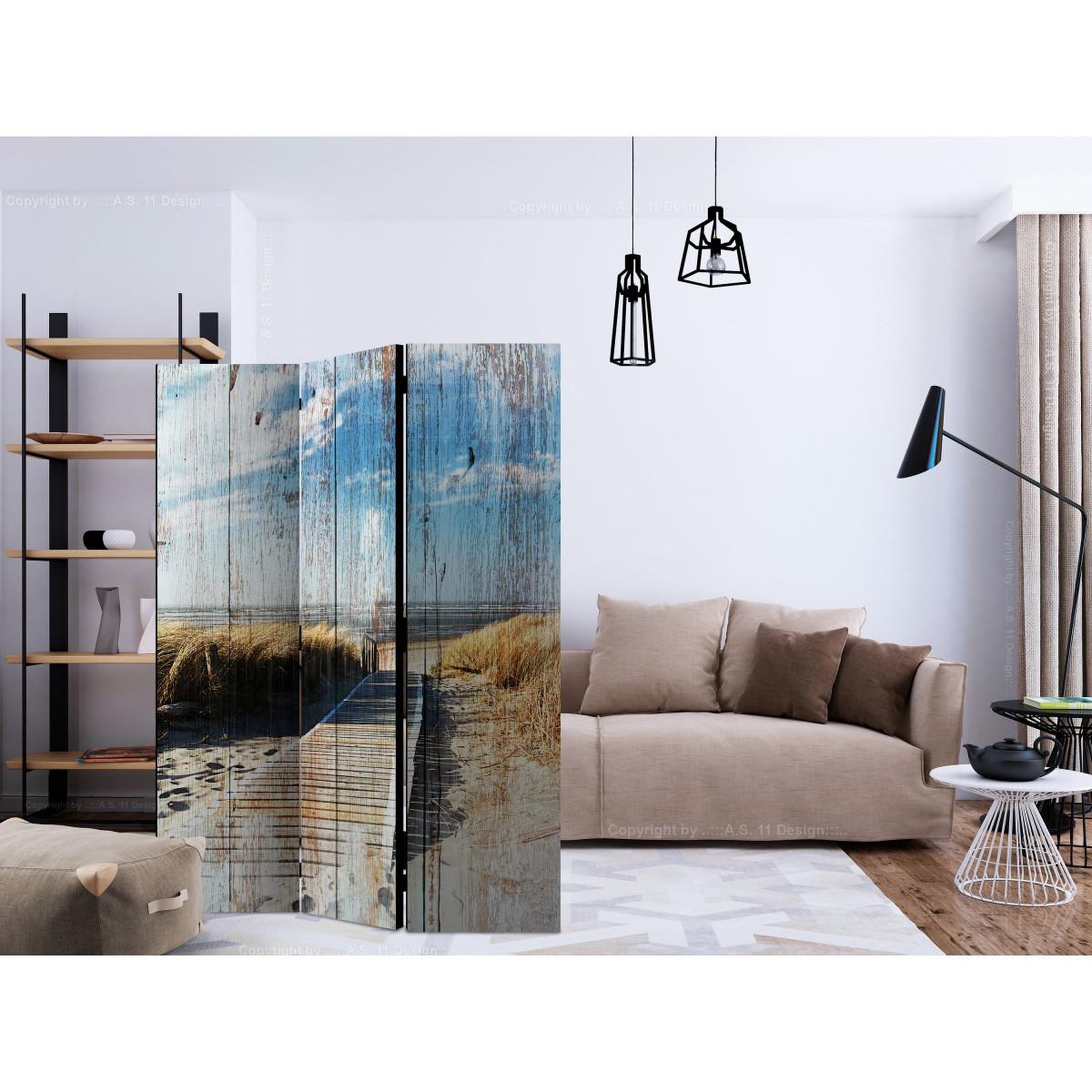 Voir la diapositive 2 : Paris Prix Paravent 3 volets  unforgettable summer  135x172cm