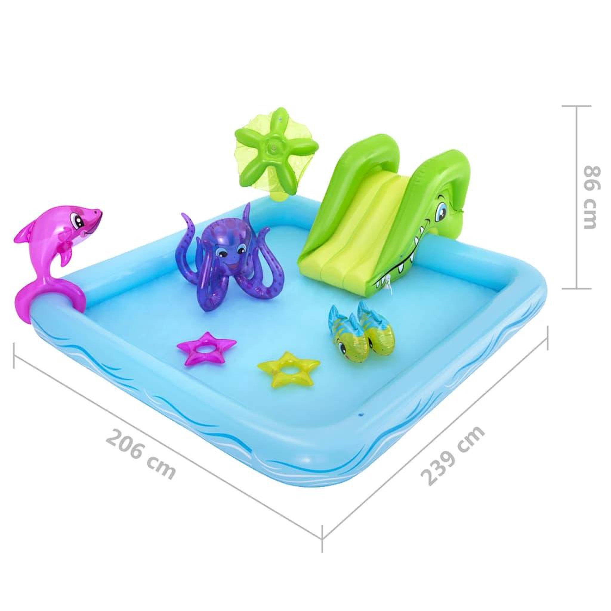 Voir la diapositive 6 : BESTWAY Bestway Centre jeu d'aquarium fantastique 239x206x86 cm
