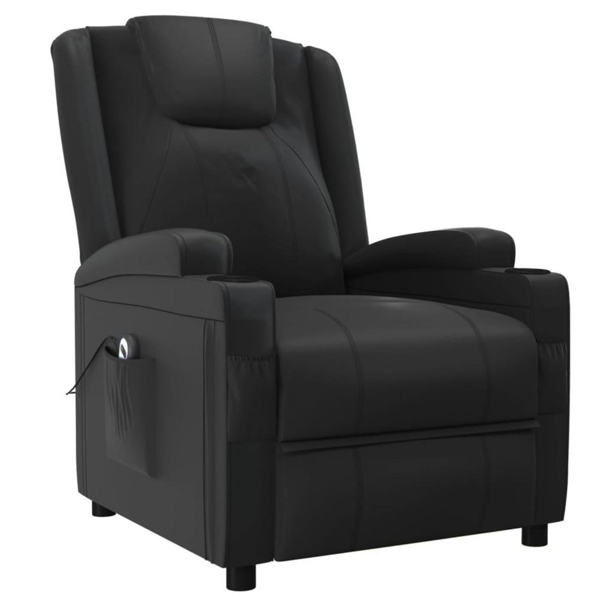 VIDAXL Fauteuil Noir Similicuir