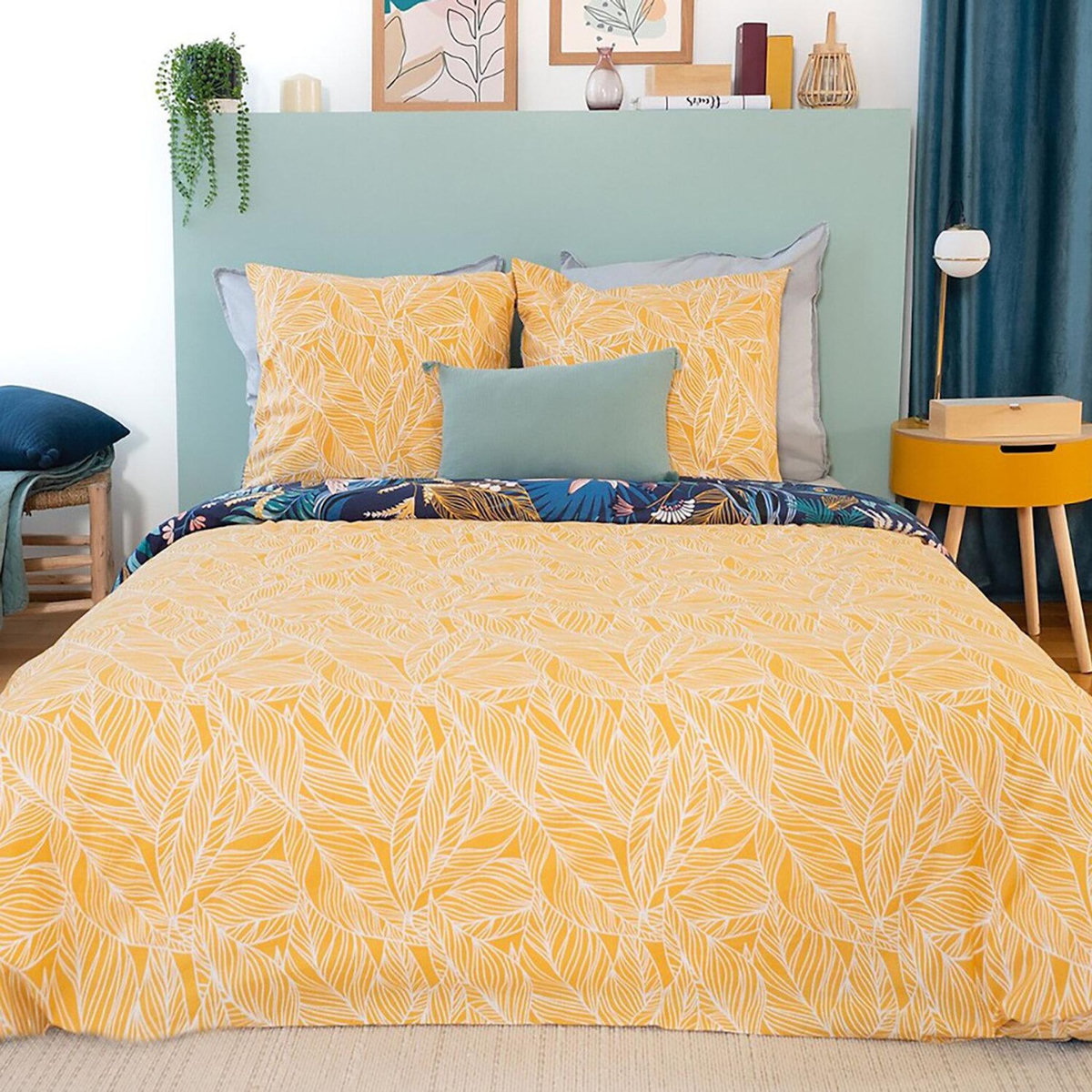 Home collection Parure housse de couette 100% coton 57fils Aglae