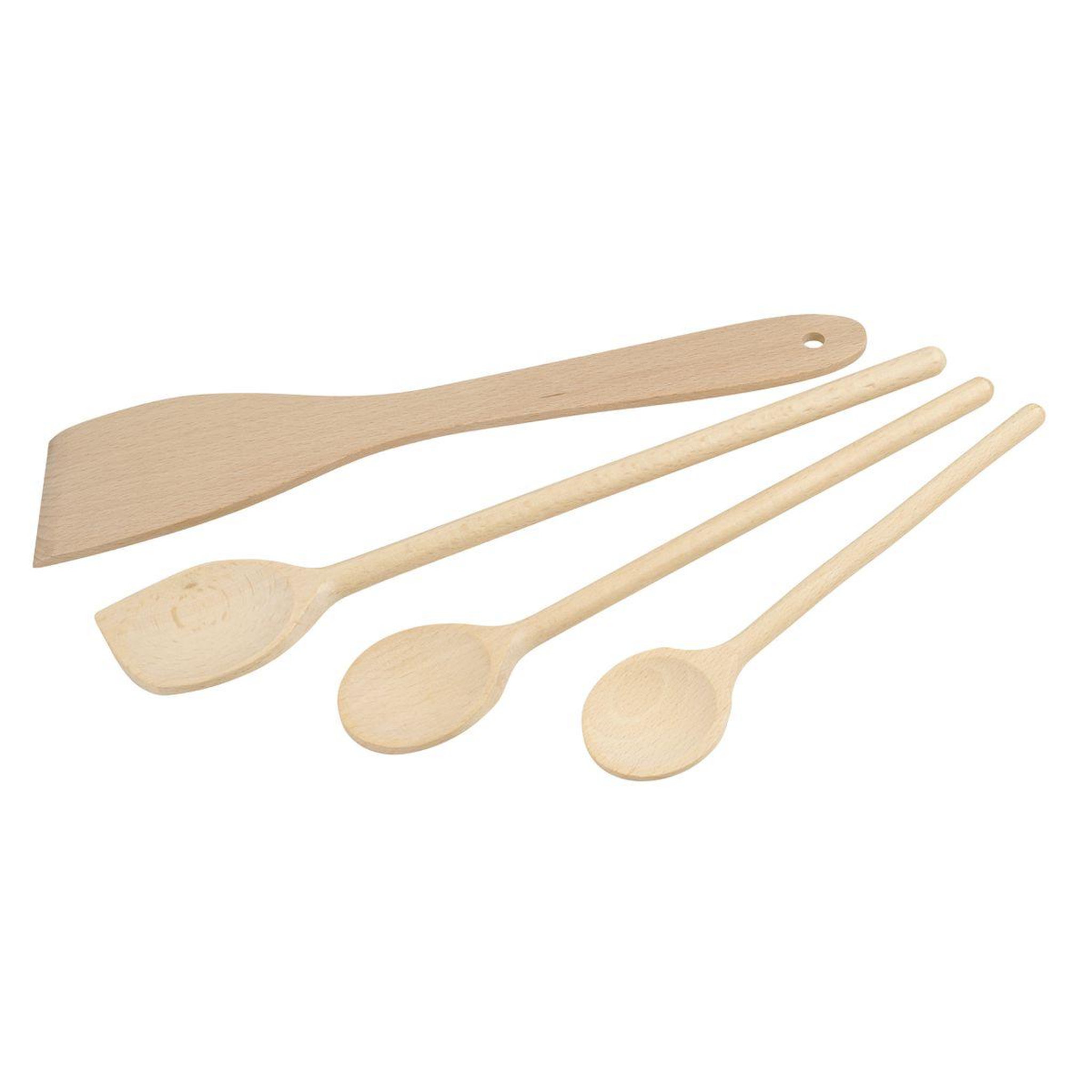 Fackelmann Set de 4 ustensiles de cuisine en bois FSC Fackelmann Nature