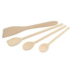 Fackelmann Set de 4 ustensiles de cuisine en bois FSC Fackelmann Nature