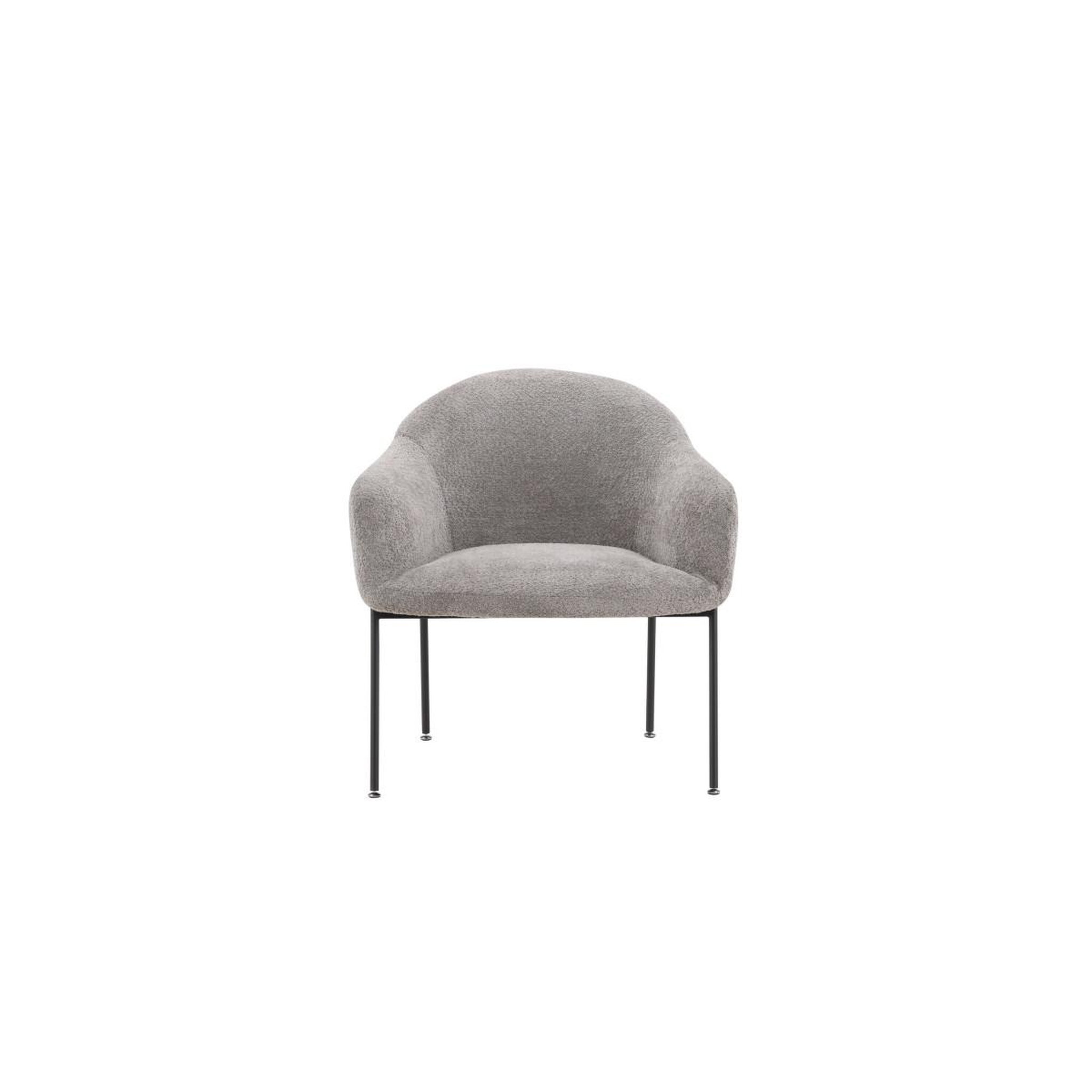 Voir la diapositive 2 : Paris Prix Fauteuil en tissu bouclette  catania  88cm gris clair