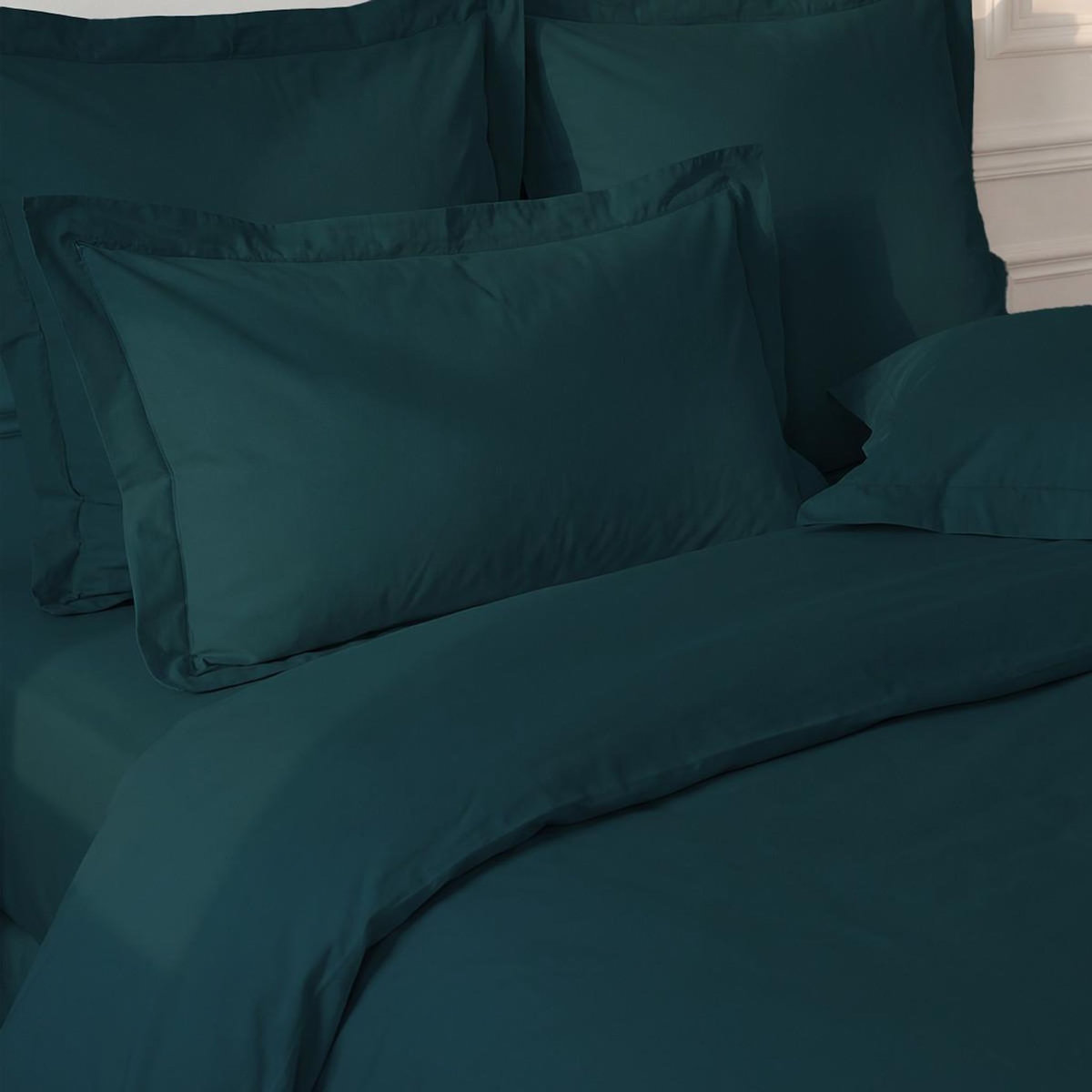 Sensei Maison Lot de 2 taies d'oreiller en percale de coton SOFT PERCALE