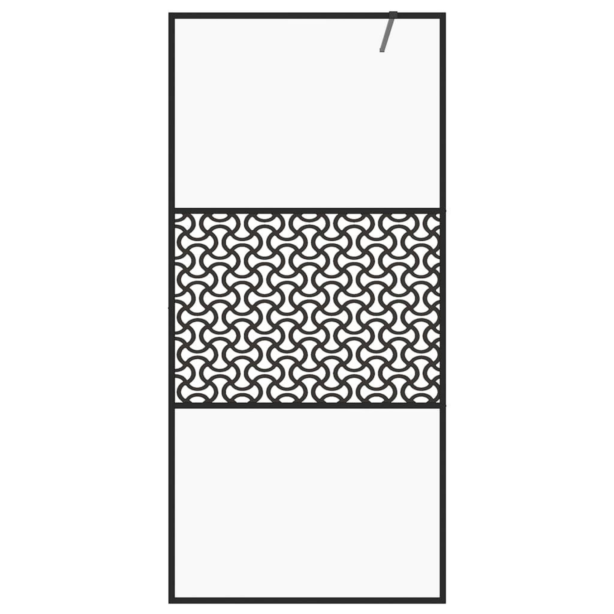 Voir la diapositive 3 : VIDAXL Paroi de douche avec verre ESG transparent 100x195 cm Noir