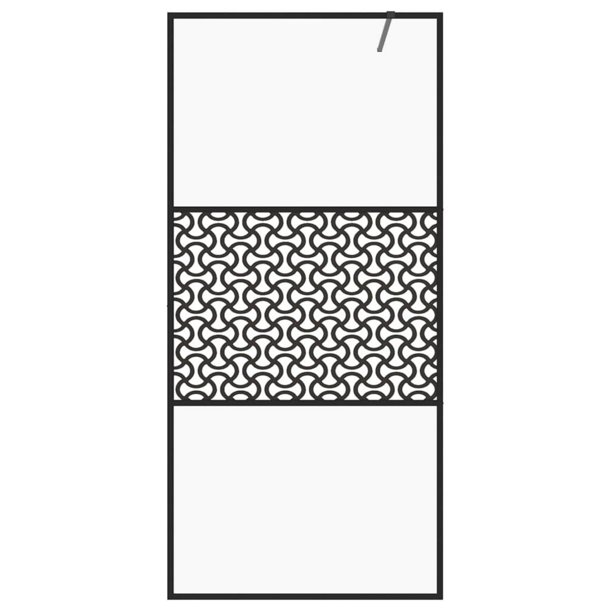 VIDAXL Paroi de douche avec verre ESG transparent 100x195 cm Noir