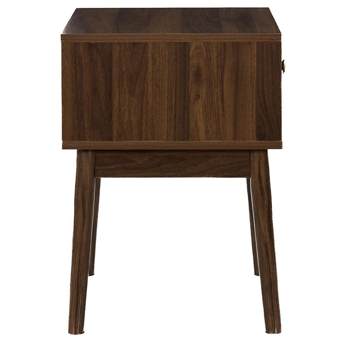The Home Deco Factory Table de chevet 1 tiroir effet noyer TIFFANY - Marron