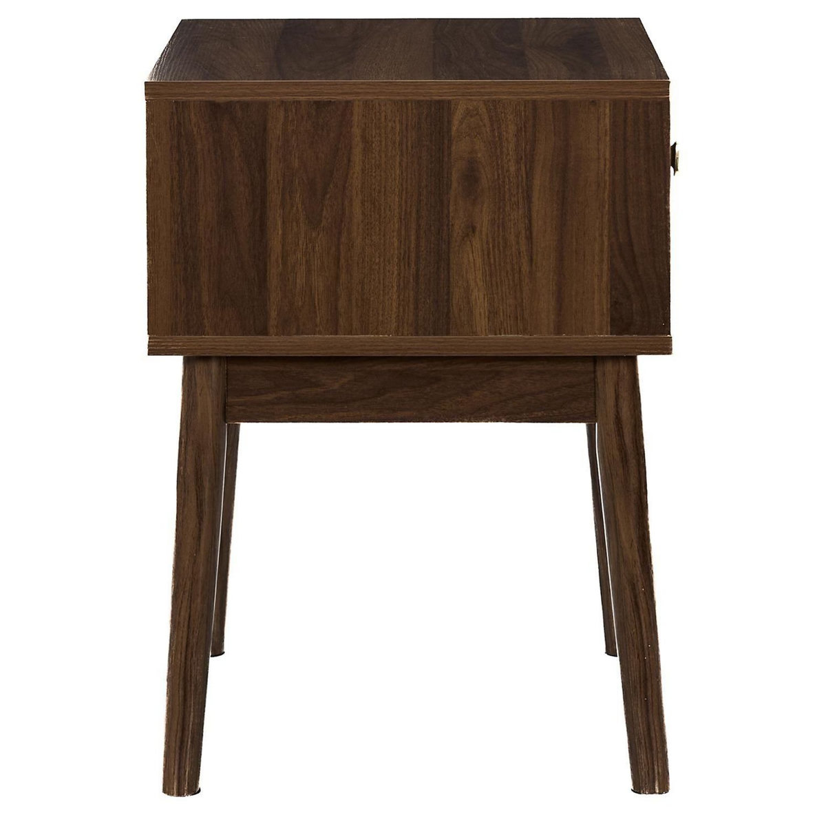 The Home Deco Factory Table de chevet 1 tiroir effet noyer TIFFANY - Marron
