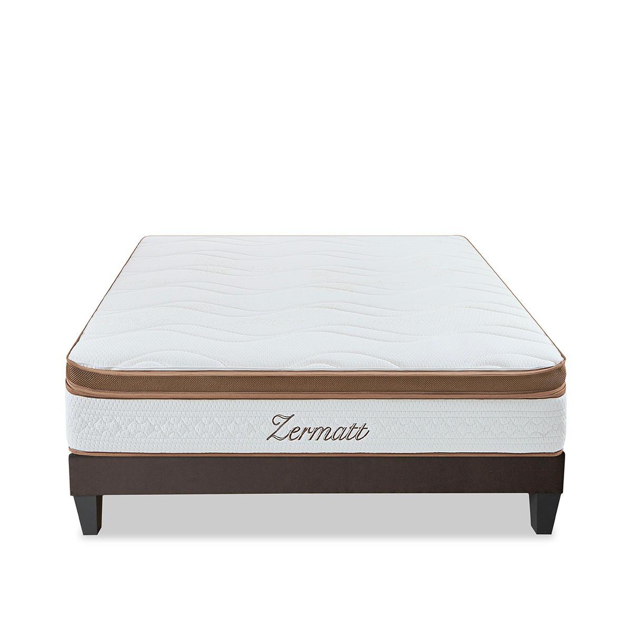 Voir la diapositive 1 : BELLECOUR Bellecour literie | ensemble zermatt | matelas mémoire de forme + sommier bois