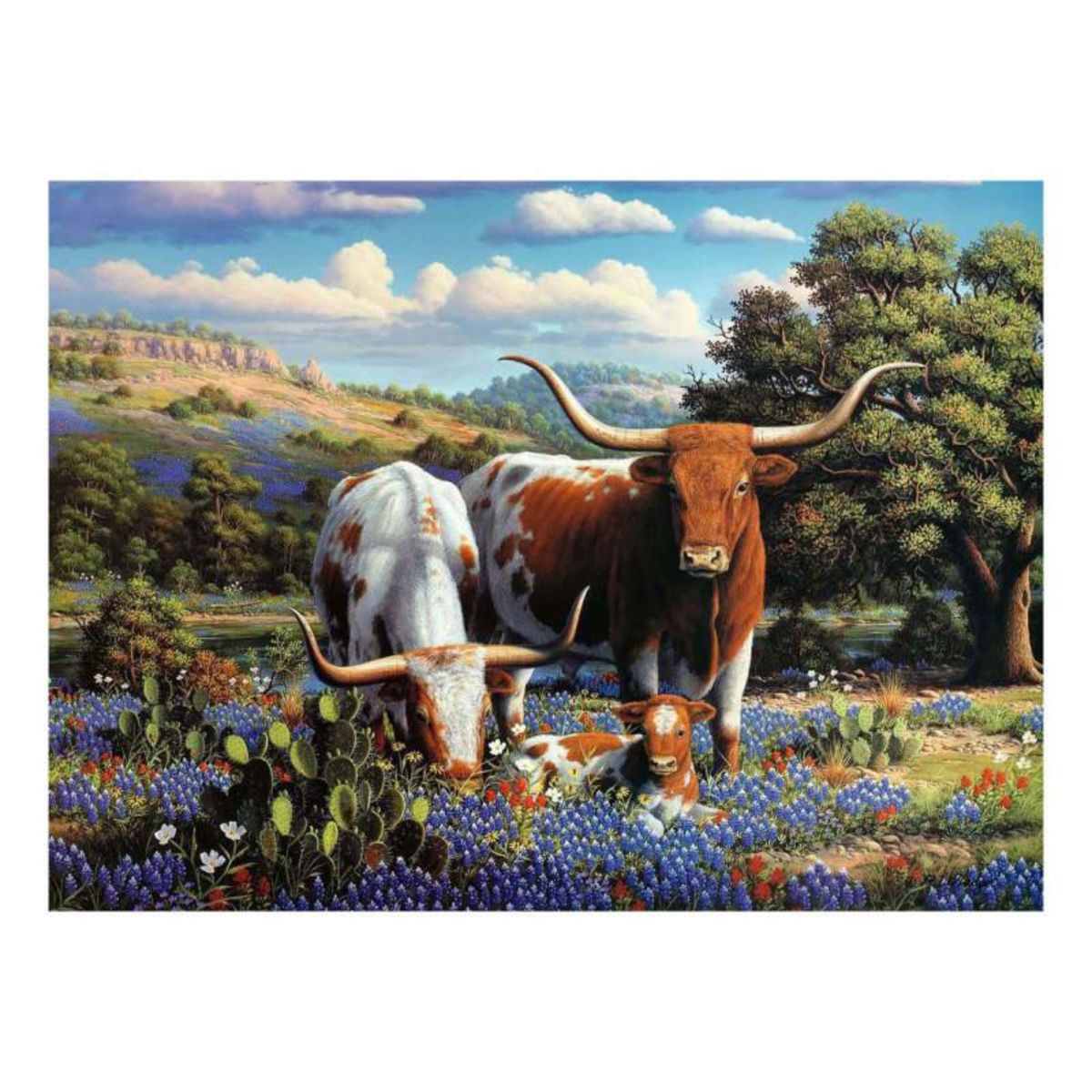 RAVENSBURGER Ravensburger - Jigsaw puzzle Loving Longhorns, 500 pcs. 120008262