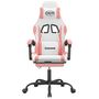 Voir la diapositive 3 : VIDAXL Chaise de jeu pivotante et repose-pied Blanc et rose Similicuir