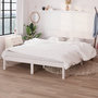 Voir la diapositive 2 : VIDAXL Cadre de lit sans matelas blanc bois massif 160x200 cm