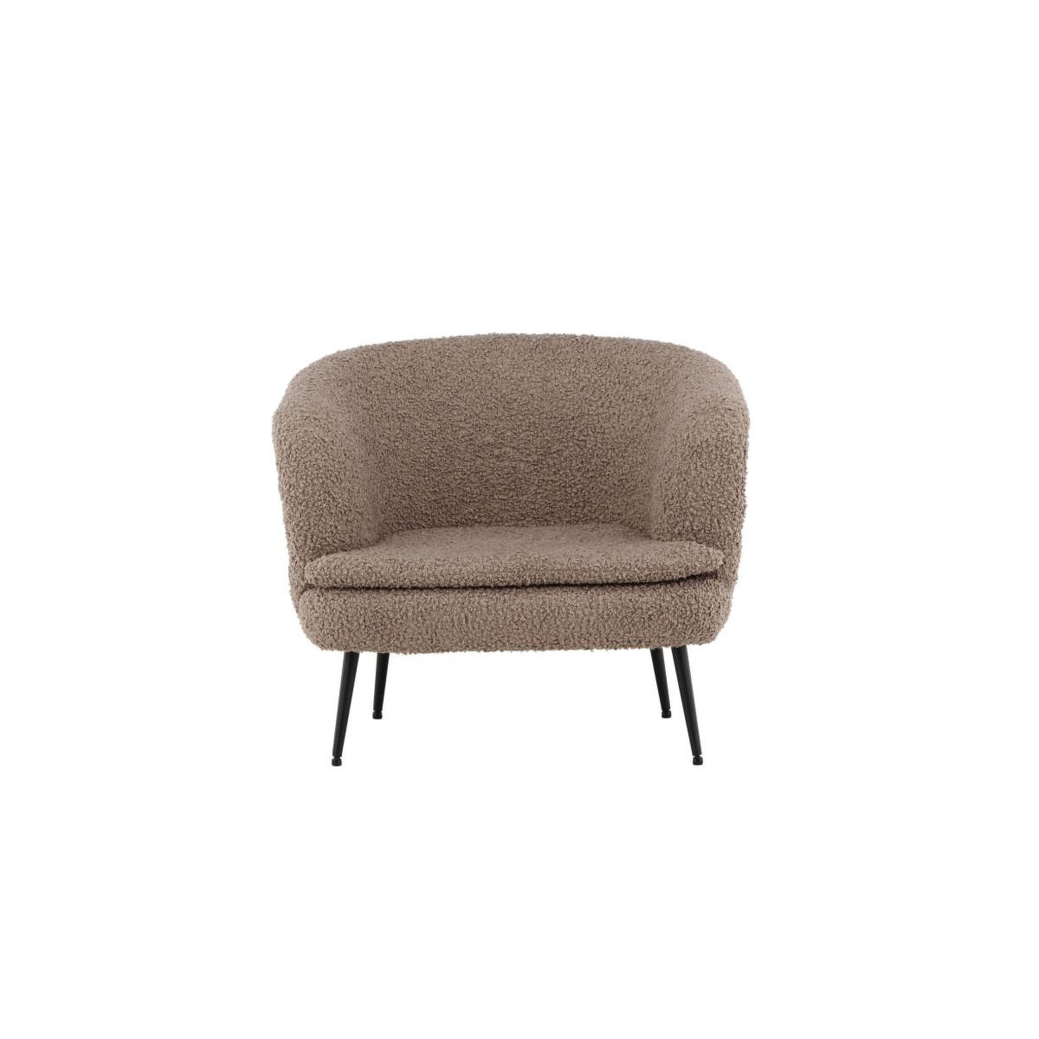 Voir la diapositive 5 : Paris Prix Fauteuil design bouclette  nordkoster  81cm beige foncé