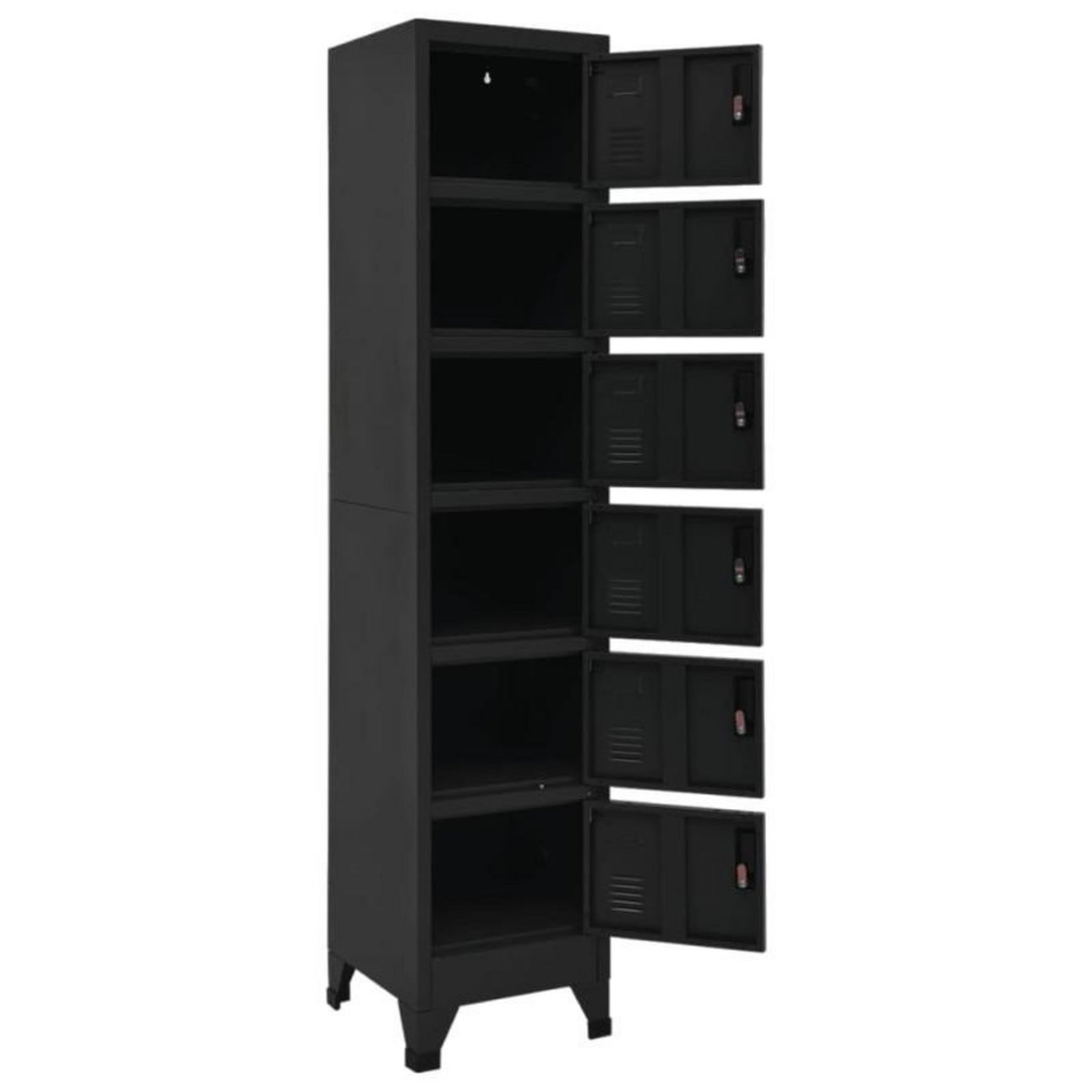 VIDAXL Armoire à casiers Noir 38x40x180 cm Acier