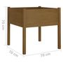 Voir la diapositive 6 : VIDAXL Jardinieres 2 pcs Marron miel 70x70x70 cm Bois de pin massif