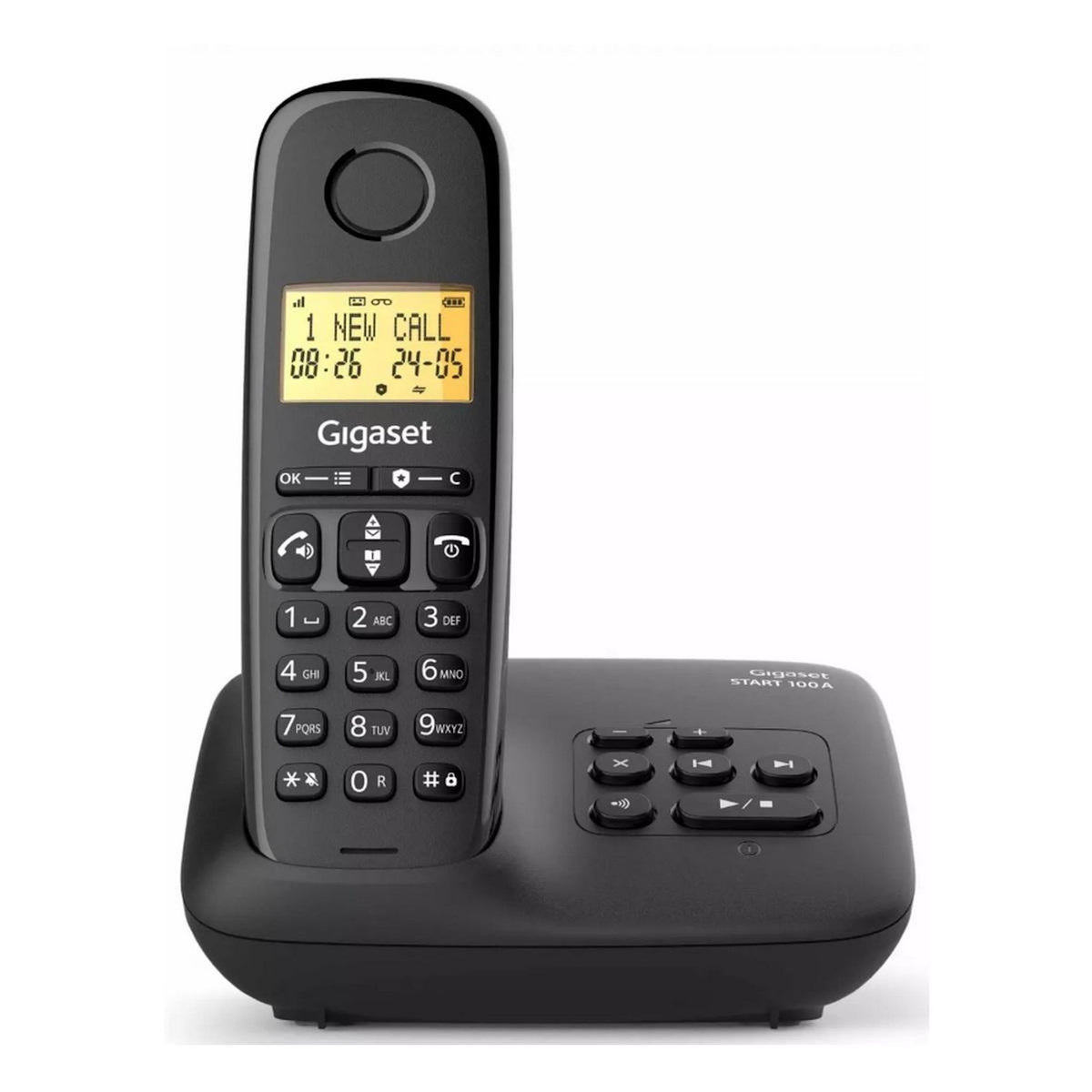 GIGASET Téléphone sans fil dect noir avec répondeur - BASIC100ANOIR