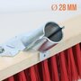 Voir la diapositive 2 : LINXOR Balai cantonnier en bois - 32 cm - Rouge
