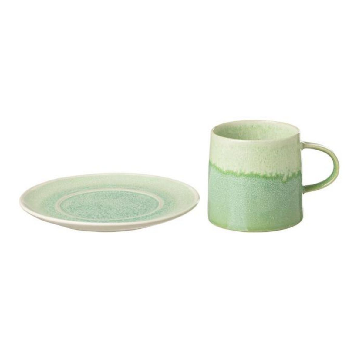 Paris Prix Ensemble Tasse & Sous-Tasse en Porcelaine  Lara  16cm Vert