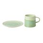 Voir la diapositive 2 : Paris Prix Ensemble Tasse & Sous-Tasse en Porcelaine  Lara  16cm Vert