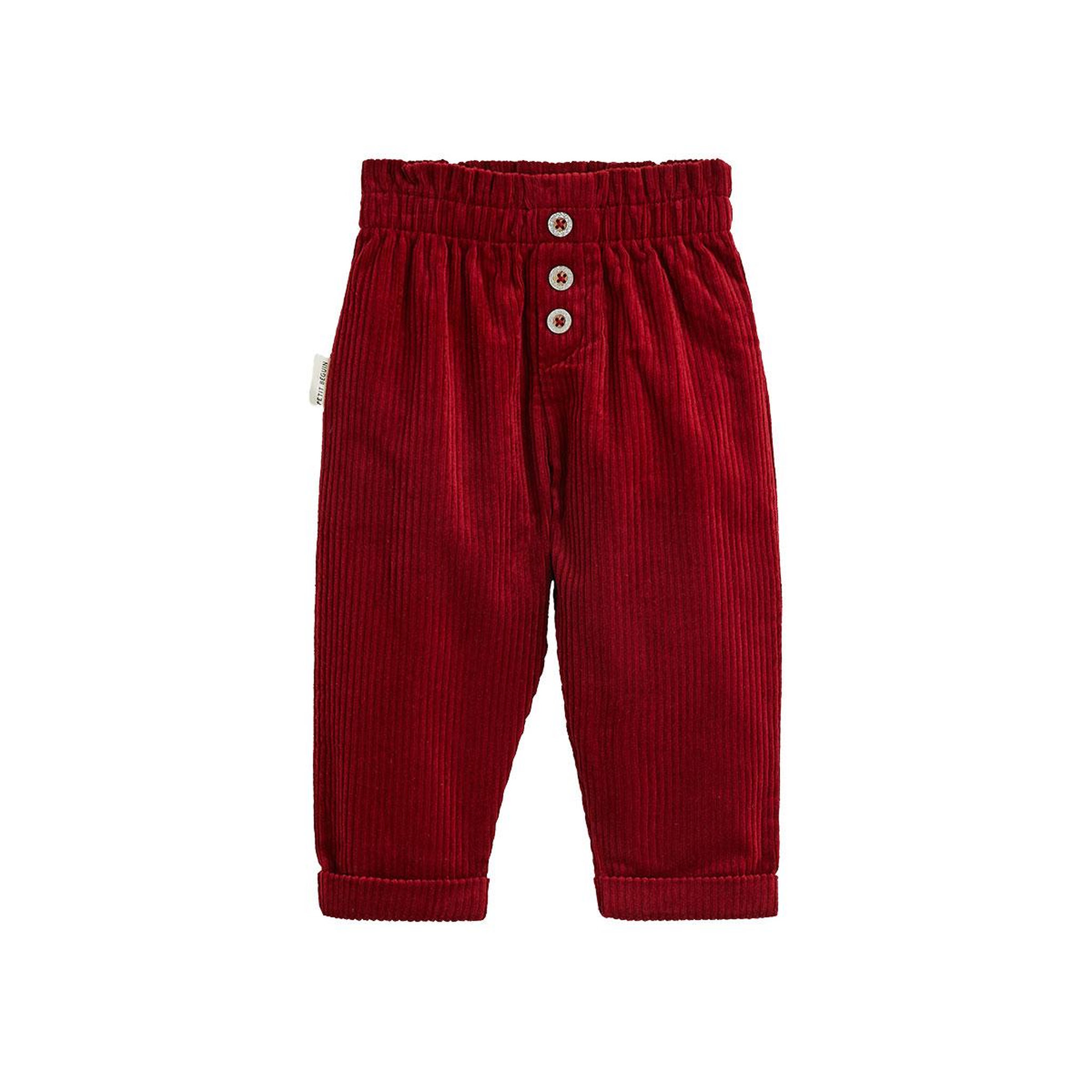 Voir la diapositive 1 : PETIT BEGUIN Pantalon bébé en velours côtelé Grace