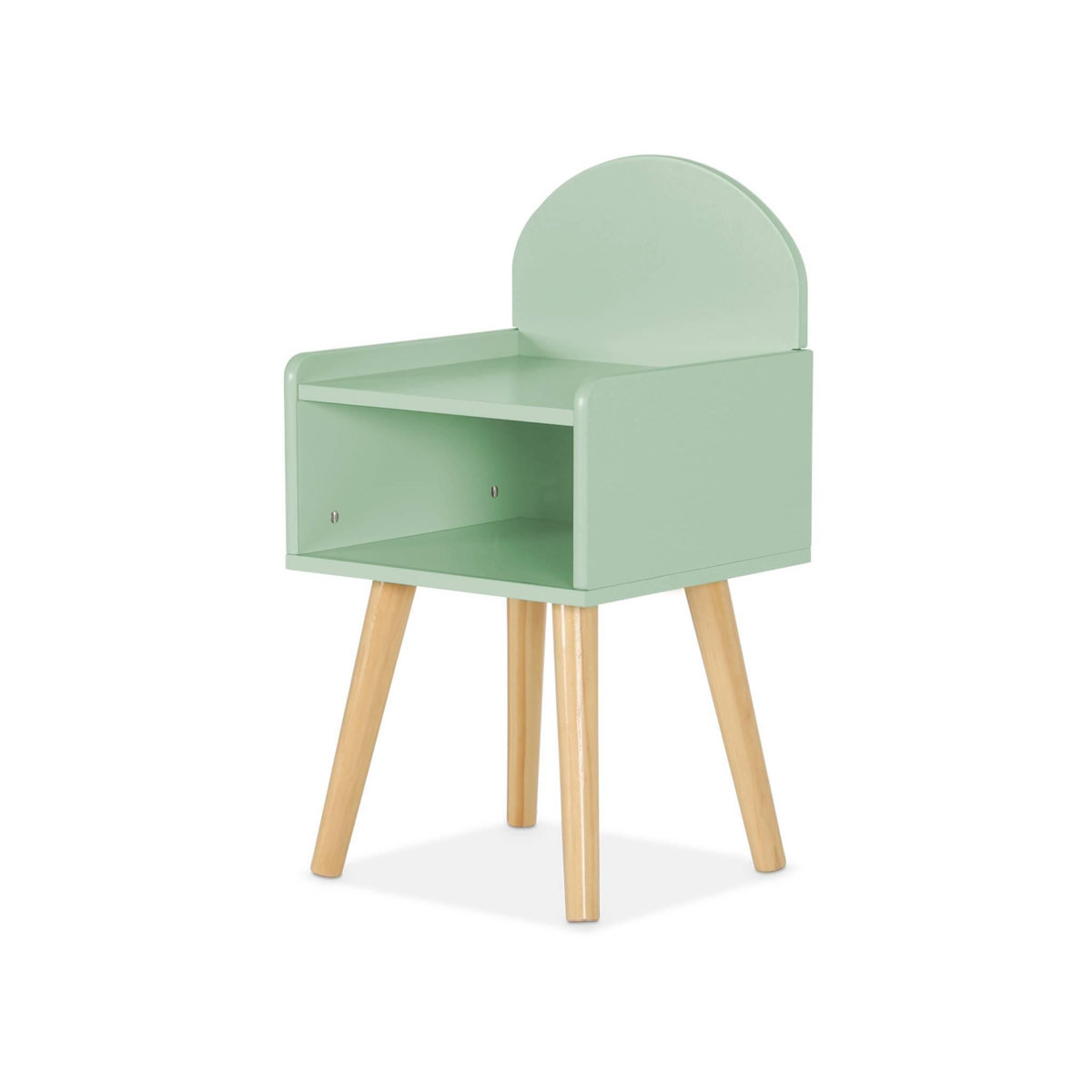 SWEEEK Table de chevet chambre enfant. vert. pieds en pin