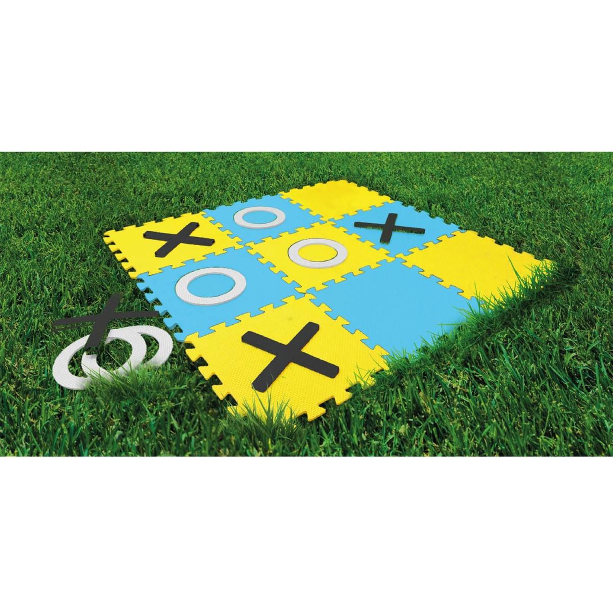 Voir la diapositive 2 : MISTER GADGET Jeu d'extérieur  tic tac toe  32cm bleu & jaune