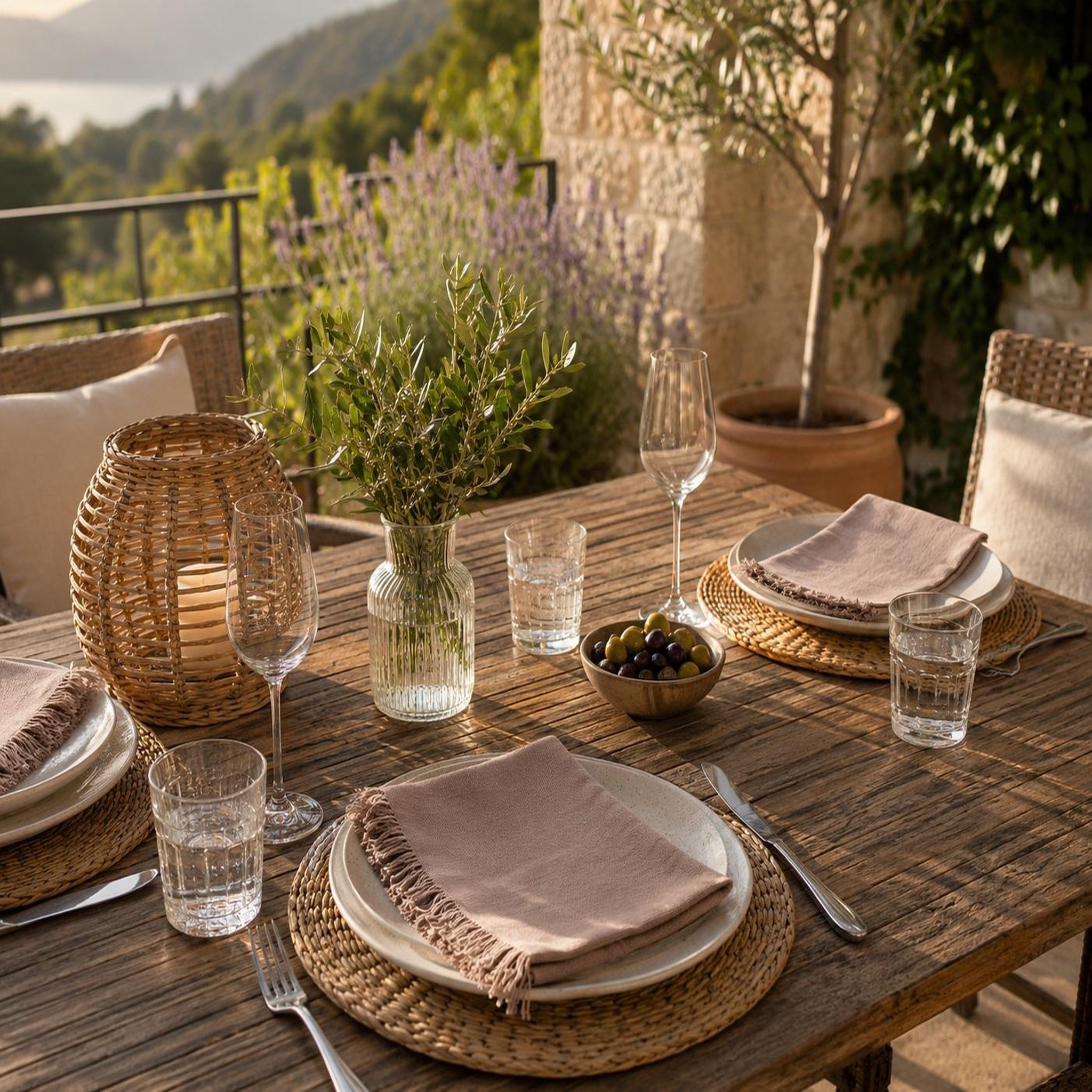 Voir la diapositive 2 : Eden 2 serviettes de tables a franges en coton