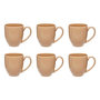 Voir la diapositive 1 : SECRET DE GOURMET Lot de 6 Mugs en Céramique  Maé  48cl Beige