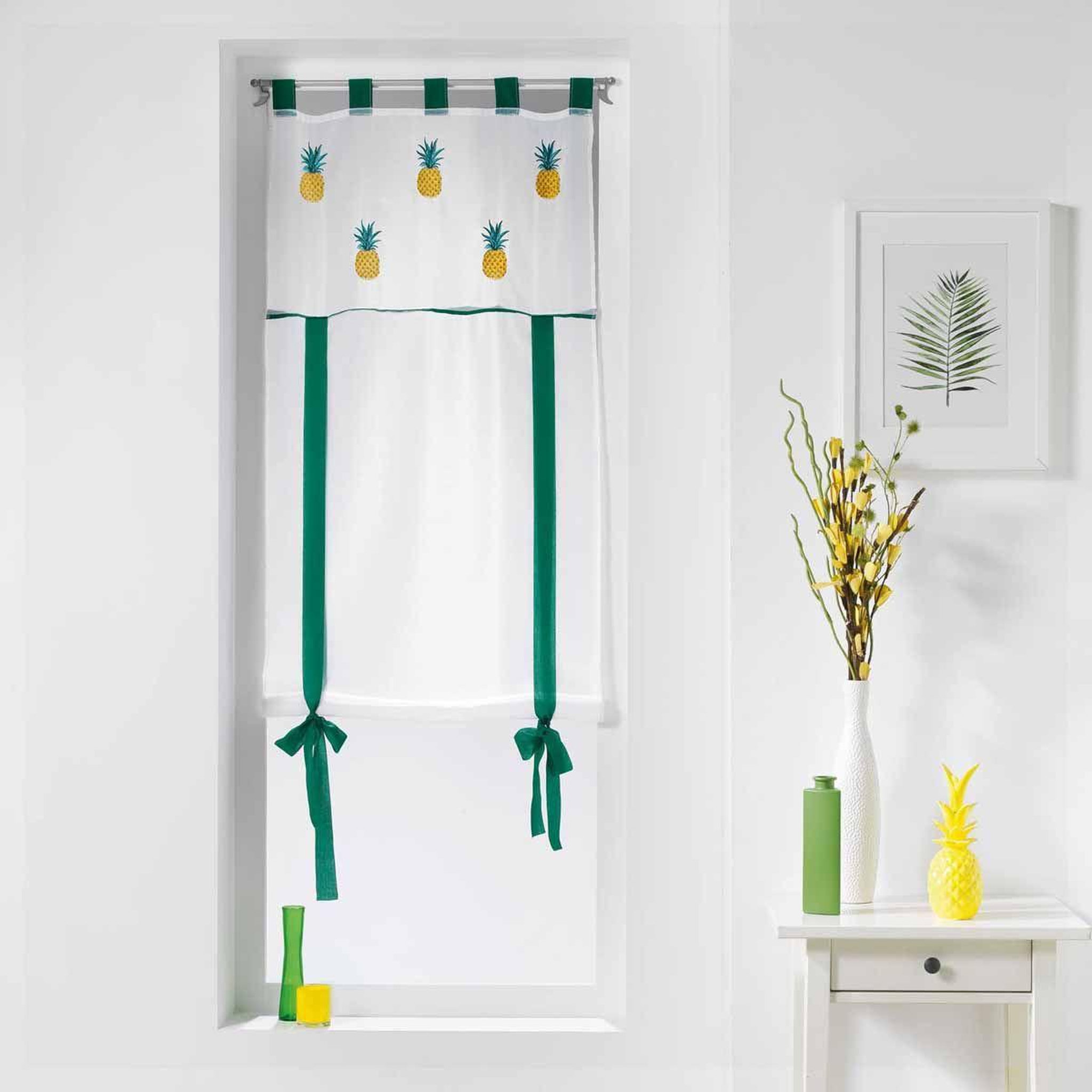 Douceur d'Intérieur Store voilage  ananis  60x150cm blanc
