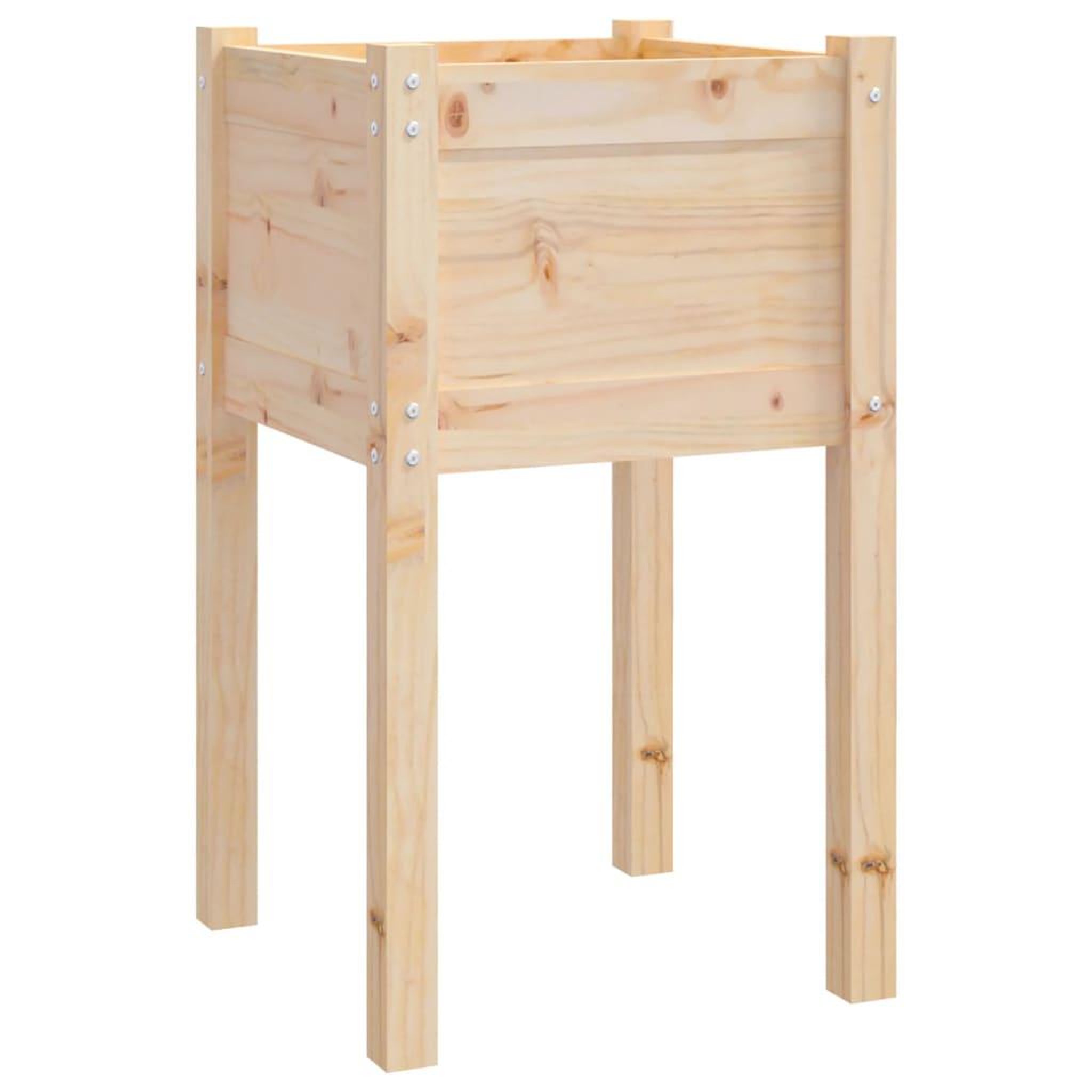 Voir la diapositive 2 : VIDAXL Jardiniere d'exterieur 50x50x70 cm bois de pin massif