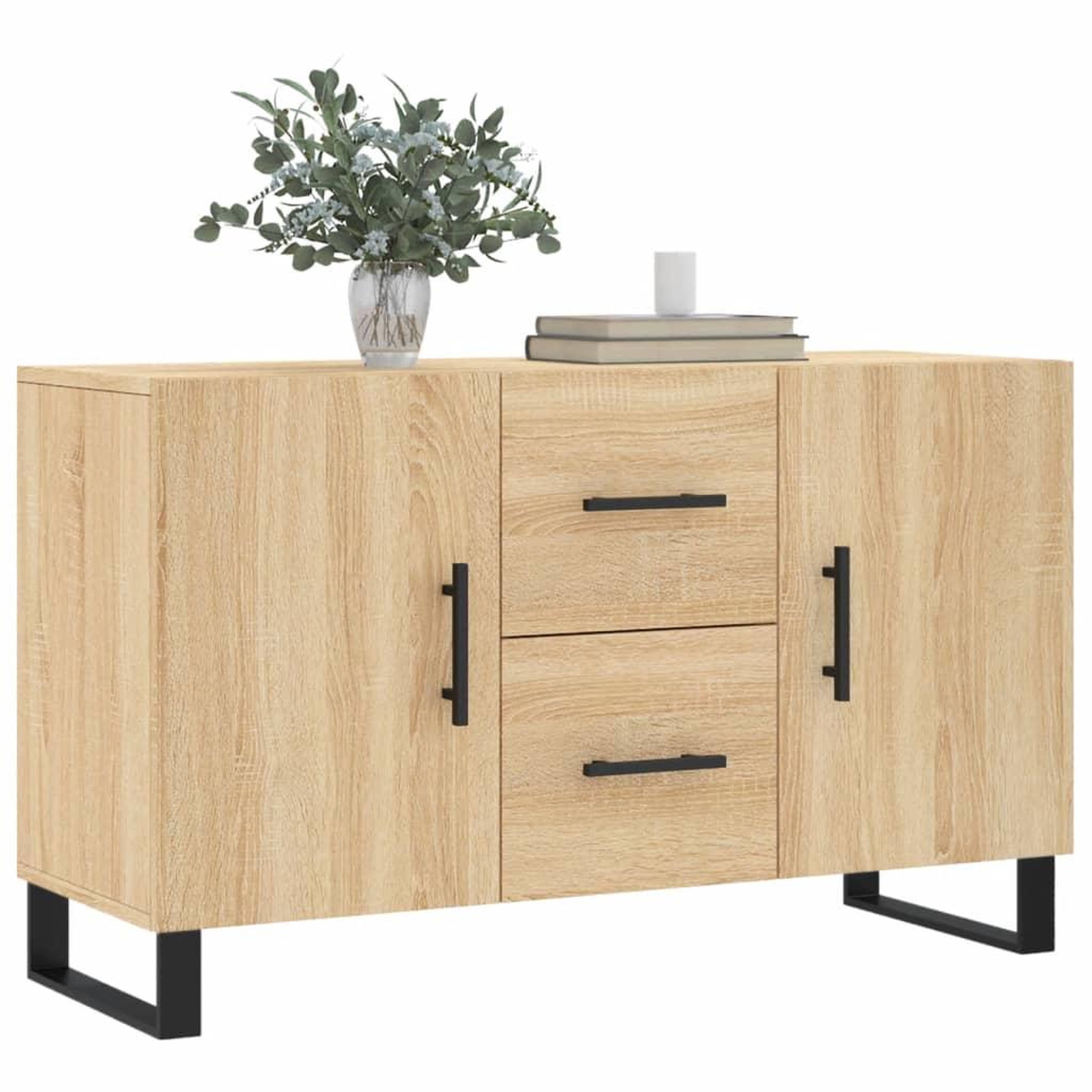 Voir la diapositive 3 : VIDAXL Buffet chene sonoma 100x36x60 cm bois d'ingenierie