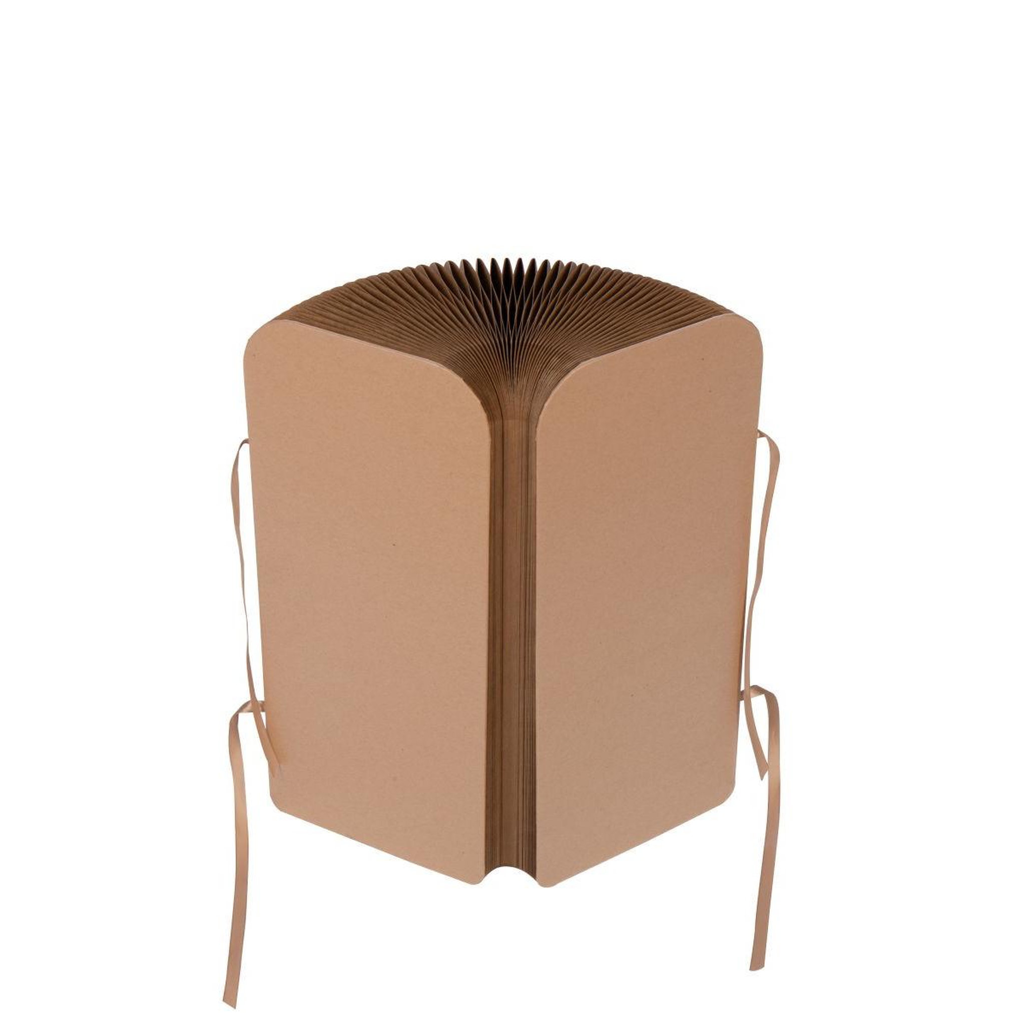 Voir la diapositive 4 : J-LINE Pouf pliable en papier  lily  42cm camel