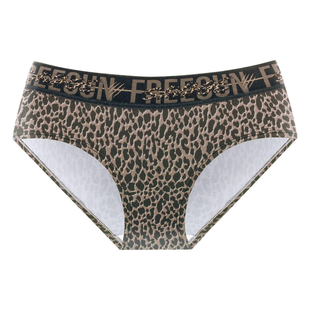 FREEGUN Lot de 4 culottes femme Leopard