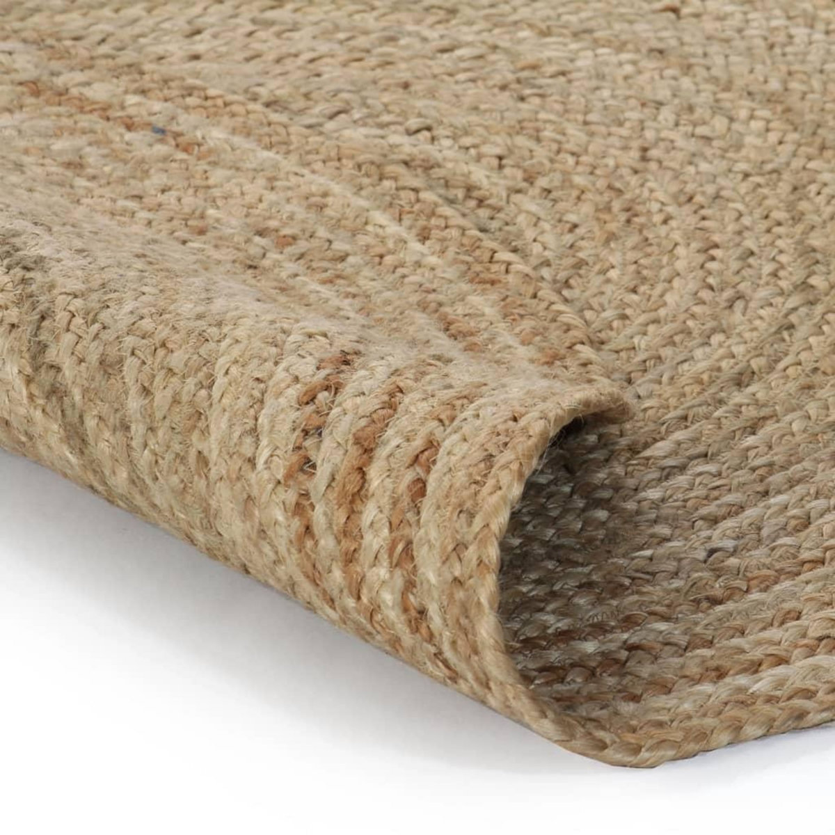 VIDAXL Tapis Jute tresse 150 cm rond