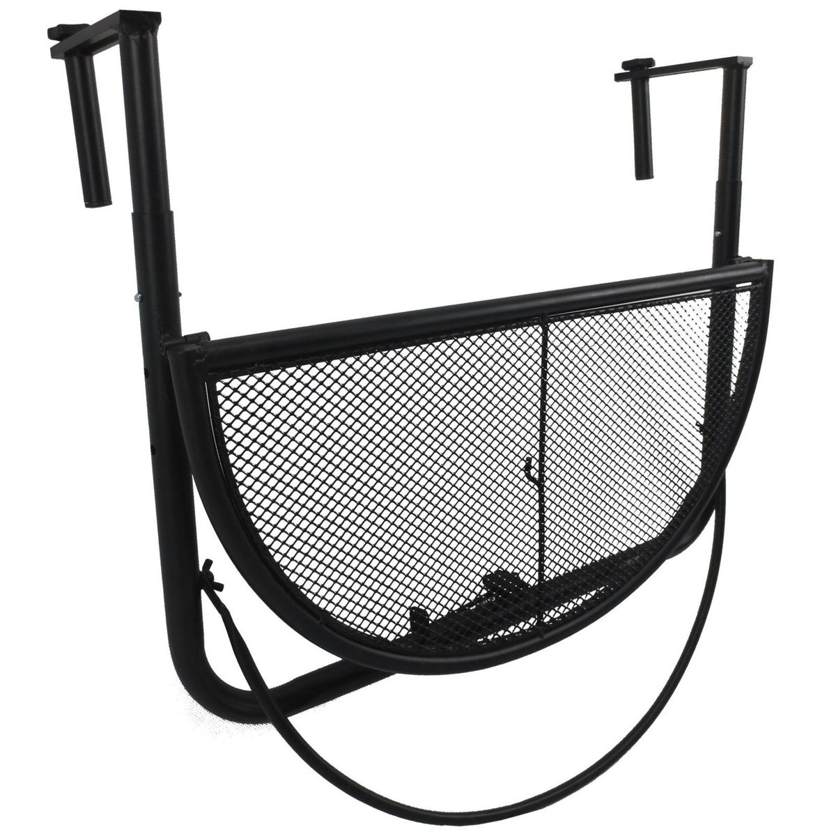 OUTSUNNY Table suspendue pour balcon dim. 60L x 45l cm hauteur réglable 3 niveaux métal époxy noir