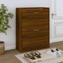 Voir la diapositive 1 : VIDAXL Armoire a chaussures Chene marron 63x24x81 cm Bois d'ingenierie