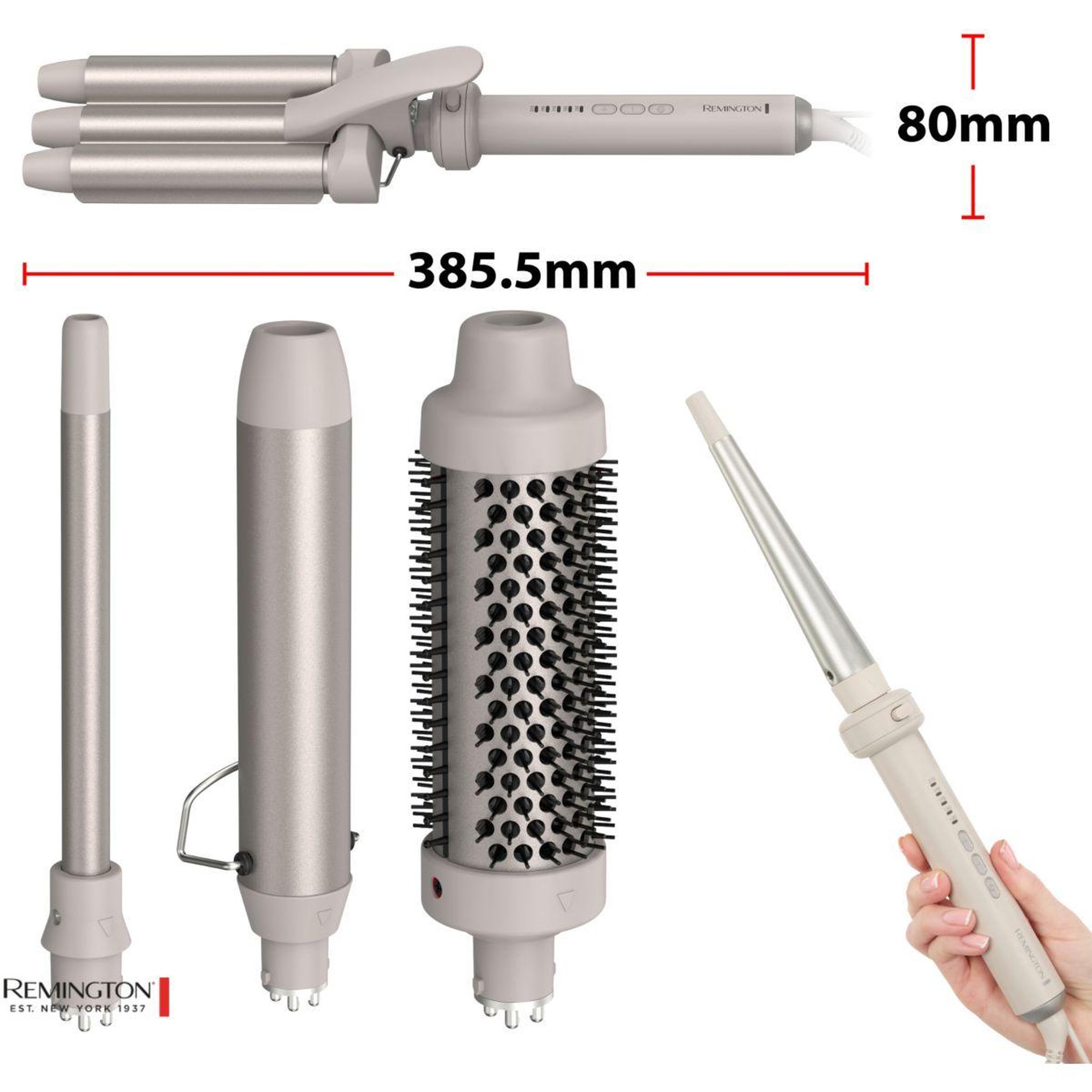 Voir la diapositive 3 : REMINGTON Fer à boucler 5 en 1 Trendology