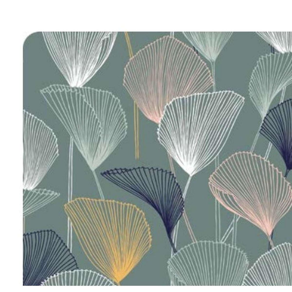 HABITABLE Lot de 6 sets de table Cottey - 28 x 43 cm - Bleu